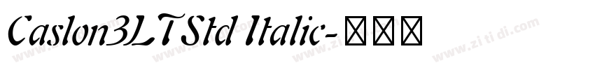Caslon3LTStd Italic字体转换